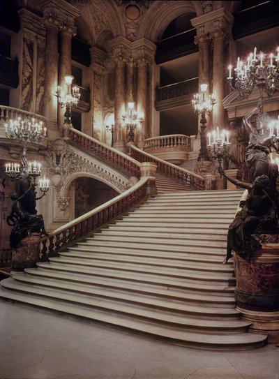 The Grand Staircase of the Opera-Garnier, 1860-75 by Charles Garnier